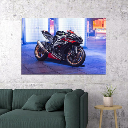 Kawasaki Ninja Zx 10r Sports Motorcycle Speed Poster Wall Art Print Home Wall Decor