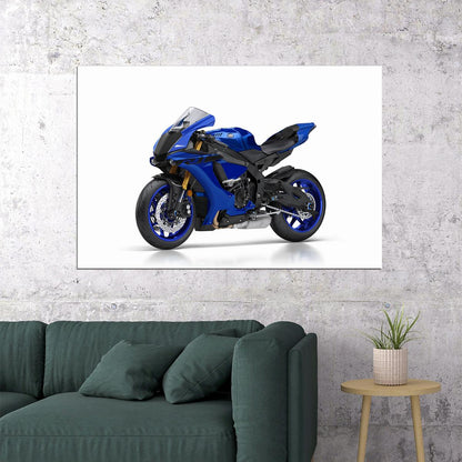 Yamaha Yzf R1 Speed Motorcycle Sports Bike Poster Wall Art Print Home Wall Decor