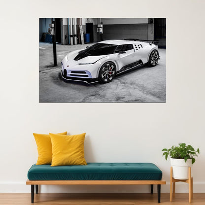 Bugatti Centodieci Sports Car Luxury Car Automotive Poster Wall Art Print Home Wall Decor