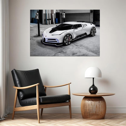 Bugatti Centodieci Sports Car Luxury Car Automotive Poster Wall Art Print Home Wall Decor