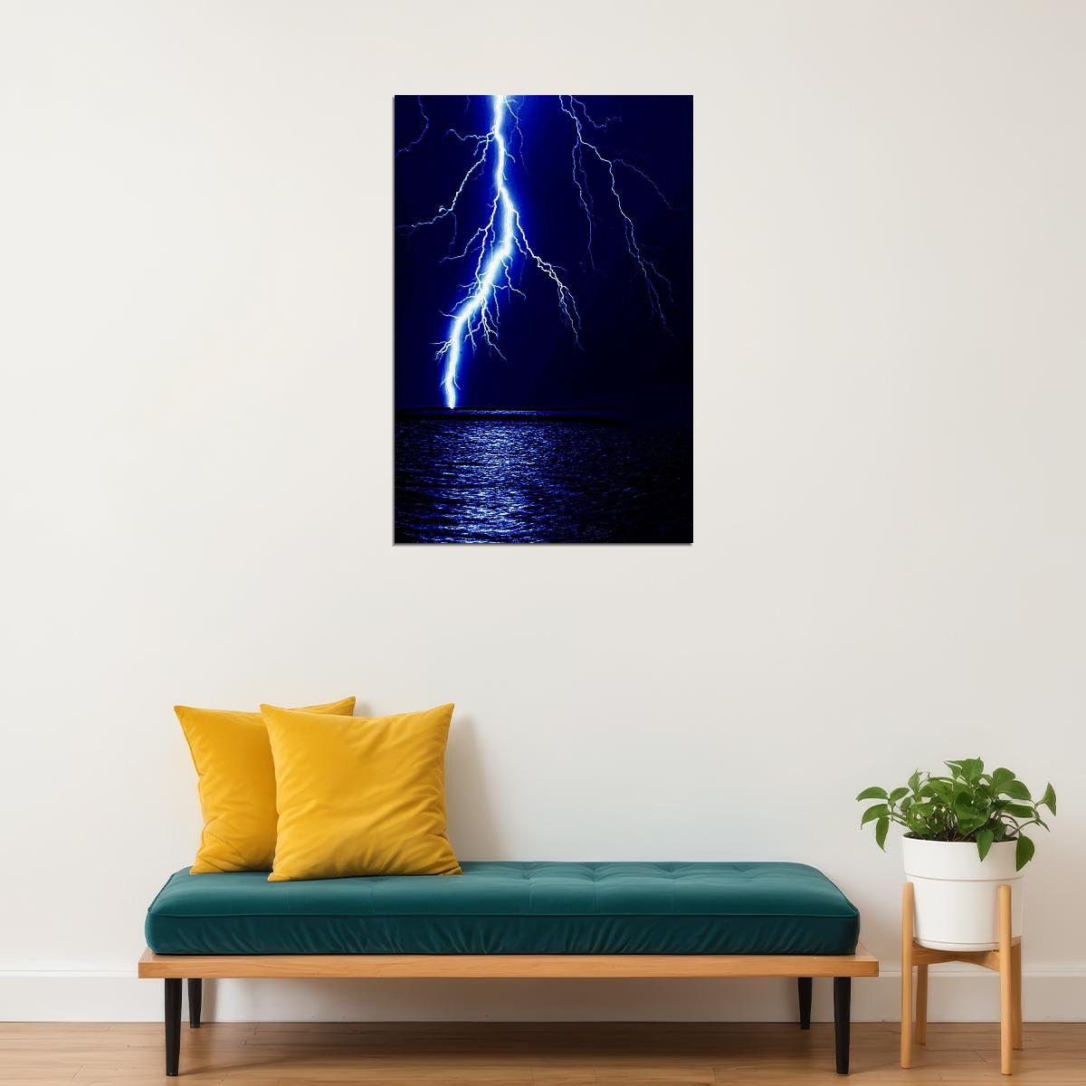 The Power Of Nature Lightning Photo Picture Poster Wall Art Print Home Wall Decor