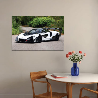 Mclaren Senna Gtr Sport Car Driving Poster Wall Art Print Home Wall Decor