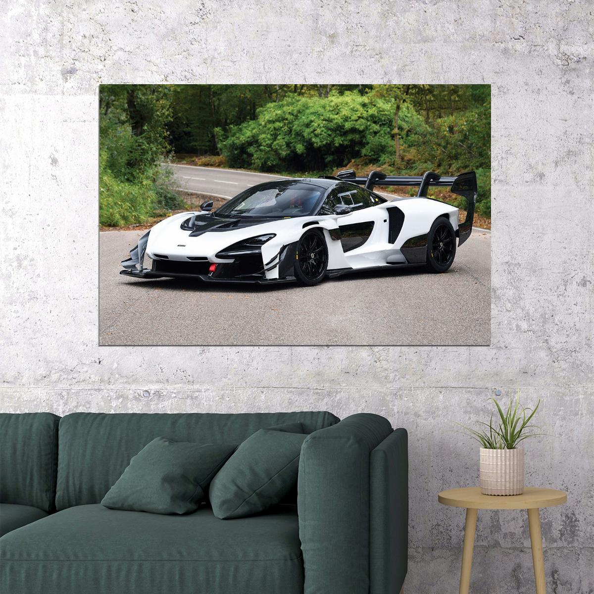 Mclaren Senna Gtr Sport Car Driving Poster Wall Art Print Home Wall Decor