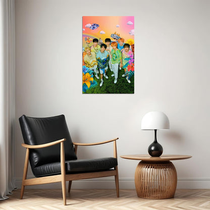 NCT Dream Group Photo Kpop Poster Collectible Iconic Teaser Photo Aesthetic Summer Theme Kpop Photocard Style Wall Art