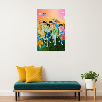 NCT Dream Group Photo Kpop Poster Collectible Iconic Teaser Photo Aesthetic Summer Theme Kpop Photocard Style Wall Art