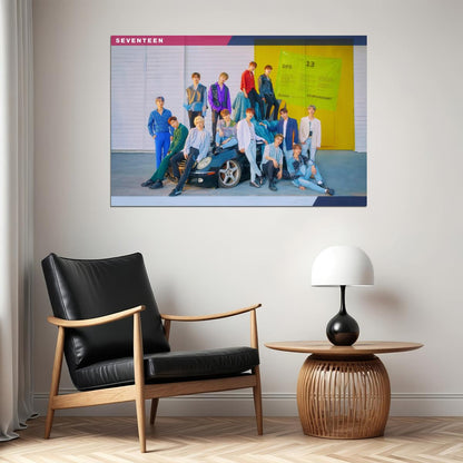 Seventeen Photo Music Poster KPop Aesthetic Kpop Male Boys Group Boy Band Trendy Photocard Style Wall Decor for Kpop Fans