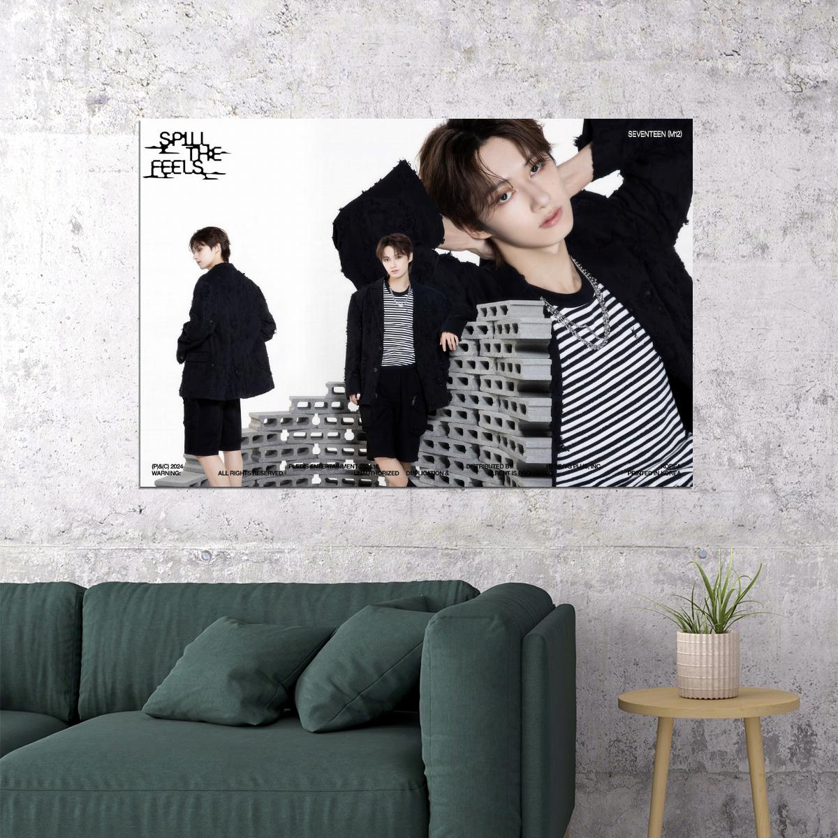 SEVENTEEN Jun SPILL THE FEELS Album Concept Photo Music Poster KPop Aesthetic Kpop Male Boys Group Boy Band