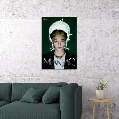 Stray Kids SKZ Hyunjin ODDINARY Album Teaser Photo Maniac Concept Kpop Boy Band Poster Retro Futuristic Style Collectible Wall Art Viral Cyberpunk Decor