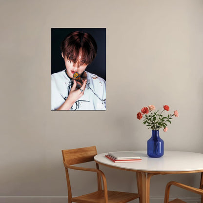 Stray Kids SKZ Lee Know ROCKSTAR Concept Photo Music Poster Korean Idol Grunge Fashion Kpop Photocard Style Print Trendy Boy Band Wall Art Retro Rockstar Aesthetic