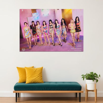 TWICE Taste of Love Music Poster K-Pop Aesthetic Kpop Female Girl Group Korean Idol Wall Art Print