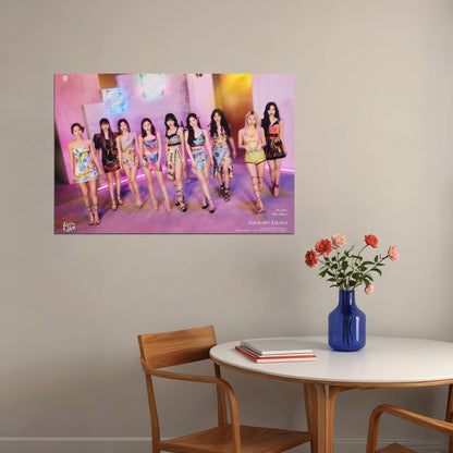 TWICE Taste of Love Music Poster K-Pop Aesthetic Kpop Female Girl Group Korean Idol Wall Art Print