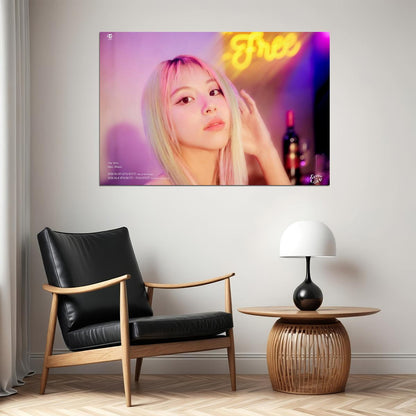 TWICE Chaeyoung Taste of Love Album Teaser Fallen Photo Kpop Poster Home Bar Wall Art Kpop Female Girl Group Korean Fashion Idol Bar Decor Cafe Print