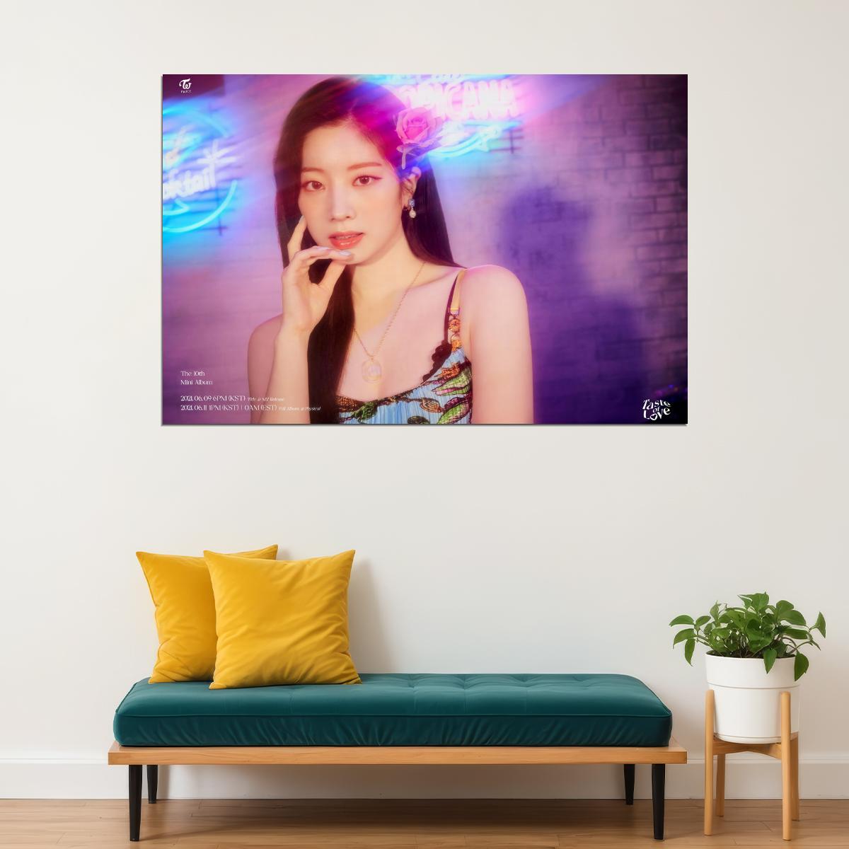 TWICE Dahyun Taste of Love Album Teaser Fallen Photo Kpop Poster Home Bar Wall Art Kpop Female Girl Group Korean Fashion Idol Bar Decor Cafe Print