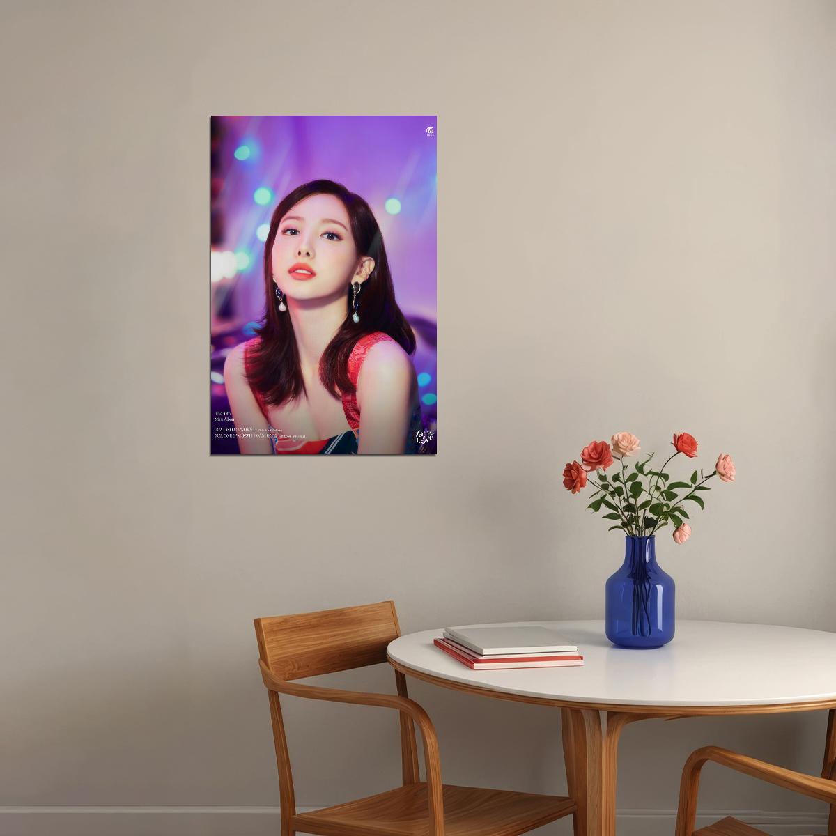 TWICE Nayeon Taste of Love Album Teaser Fallen Photo Kpop Poster Home Bar Wall Art Kpop Female Girl Group Korean Fashion Idol Bar Decor Cafe Print