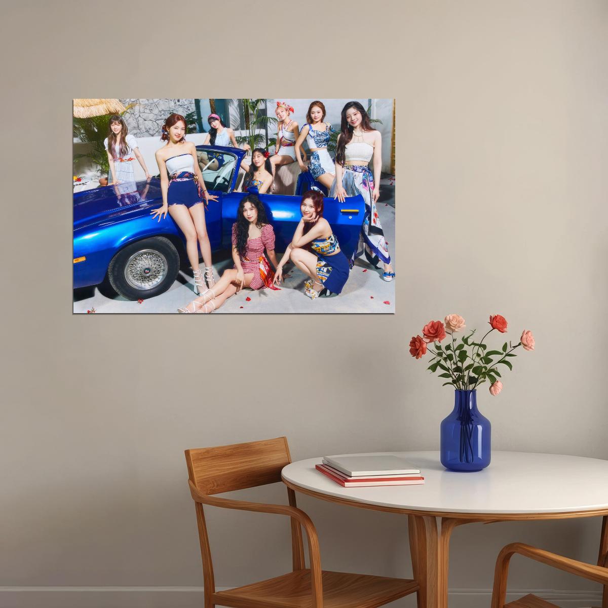 TWICE Nayeon Jeongyeon Momo Sana Jihyo Mina Dahyun Chaeyoung Tzuyu Taste of Love Album Teaser Photo Summer Kpop Wall Art Kpop Bar Decor Cafe Print