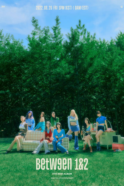 TWICE Group Photo BETWEEN 1&2 Album Concept Photo Summer Kpop Wall Art Y2k Retro Print Preppy Decor