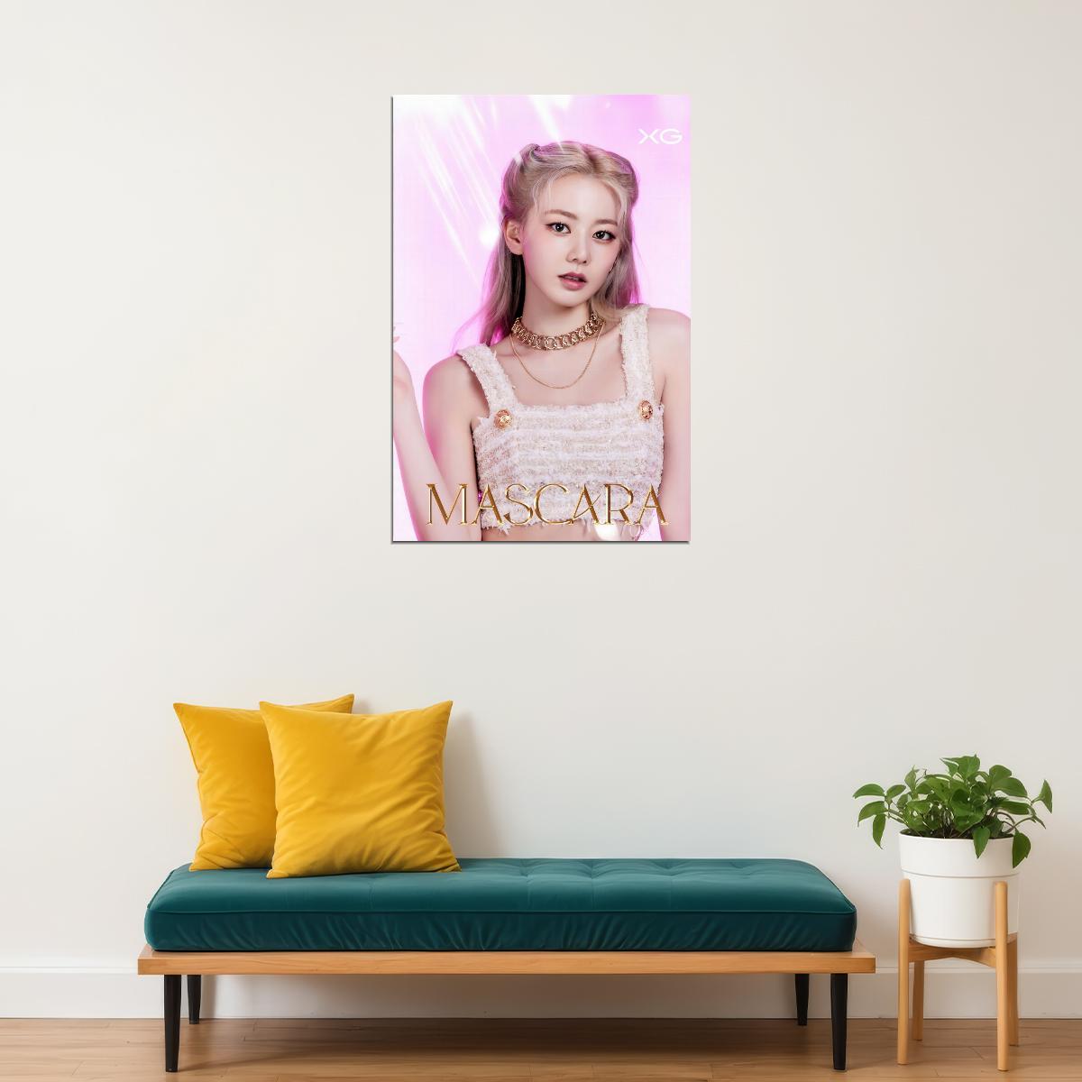 XG Hinata MASCARA Concept Photo Music Poster K-Pop Aesthetic Japanese Female Girl Group Korean Fashion Idol Wall Art Print