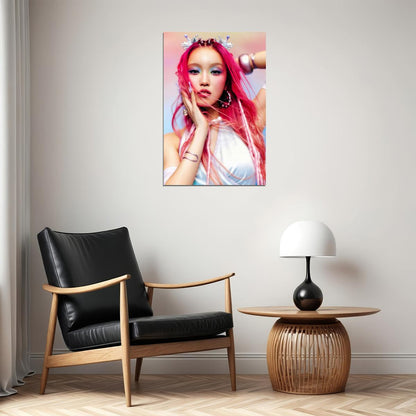 XG Chisa IYKYK Concept Photo K-pop Music Poster Y2K Neo Futurism Aesthetic Female Cyber Kpop Idol Fashion Print Trendy Kpop Girl Group Wall Art