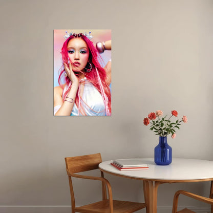 XG Chisa IYKYK Concept Photo K-pop Music Poster Y2K Neo Futurism Aesthetic Female Cyber Kpop Idol Fashion Print Trendy Kpop Girl Group Wall Art