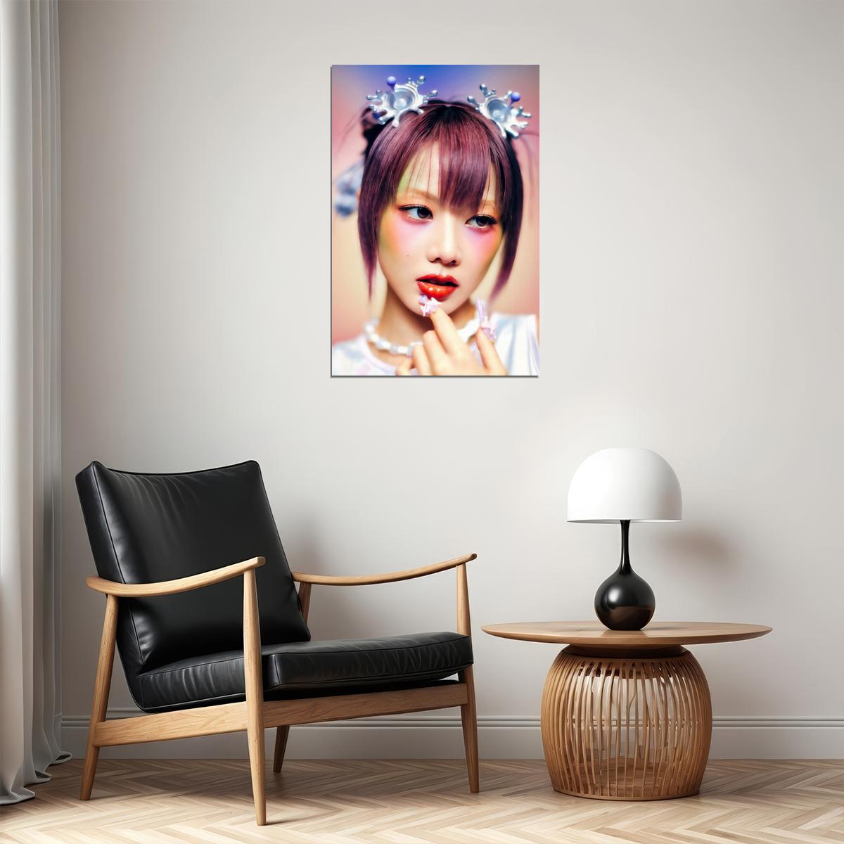 XG Hinata IYKYK Concept Photo K-pop Music Poster Y2K Neo Futurism Aesthetic Female Cyber Kpop Idol Fashion Print Trendy Kpop Girl Group Wall Art