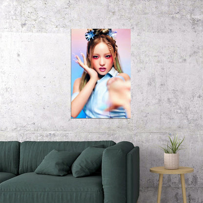 XG Juria IYKYK Concept Photo K-pop Music Poster Y2K Neo Futurism Aesthetic Female Cyber Kpop Idol Fashion Print Trendy Kpop Girl Group Wall Art