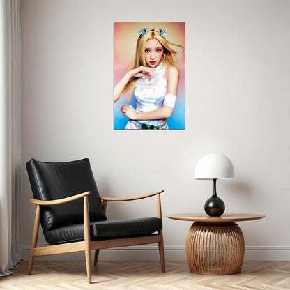 XG Maya IYKYK Concept Photo K-pop Music Poster Y2K Neo Futurism Aesthetic Female Cyber Kpop Idol Fashion Print Trendy Kpop Girl Group Wall Art