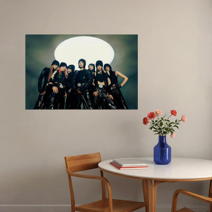 XG GRL GVNG Group Photo K-pop Music Poster Y2K Neo Futurism Aesthetic Female Cyber Kpop Idol Fashion Print Trendy Kpop Girl Group Wall Art