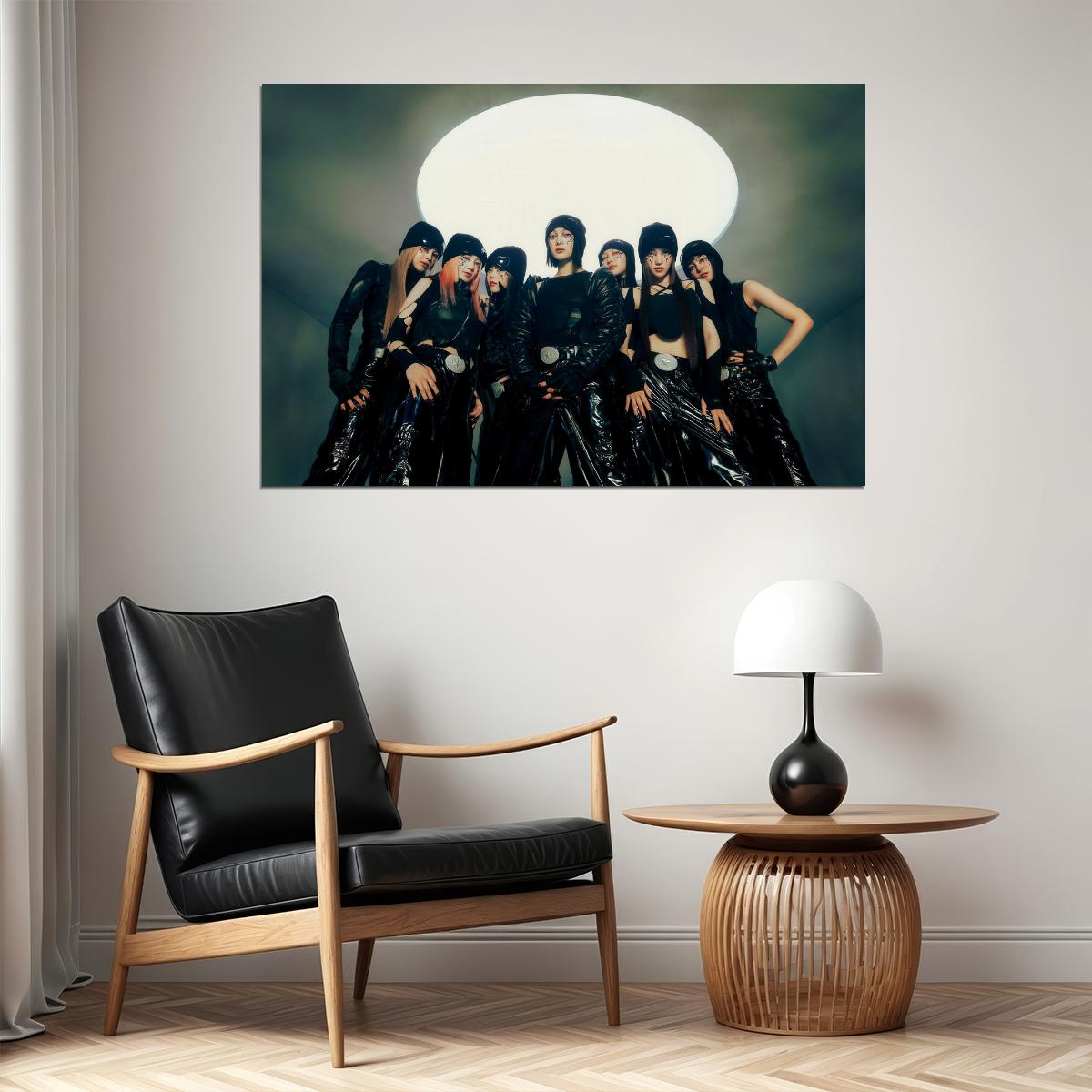 XG GRL GVNG Group Photo K-pop Music Poster Y2K Neo Futurism Aesthetic Female Cyber Kpop Idol Fashion Print Trendy Kpop Girl Group Wall Art