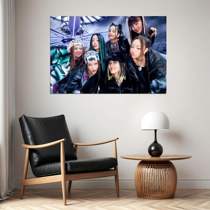 XG Photo K-pop Music Poster Y2K Neo Futurism Aesthetic Female Cyber Kpop Idol Fashion Print Trendy Kpop Girl Group Wall Art