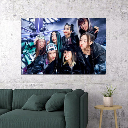 XG Photo K-pop Music Poster Y2K Neo Futurism Aesthetic Female Cyber Kpop Idol Fashion Print Trendy Kpop Girl Group Wall Art