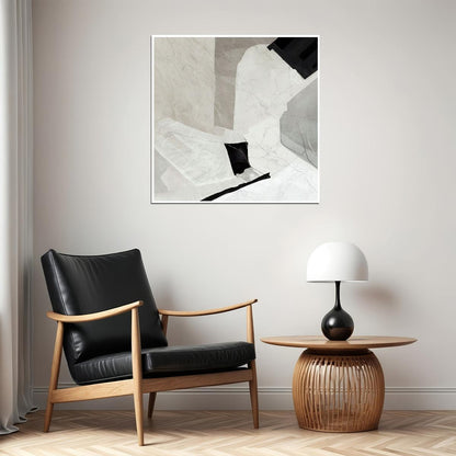 Abstract Minimalist Marble Poster Monochrome Modern Art Contemporary Wall Decor Print