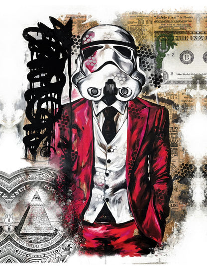 Stormtrooper Pop Art Poster Bold Graffiti Style Modern Urban Star Wars Wall Decor Print