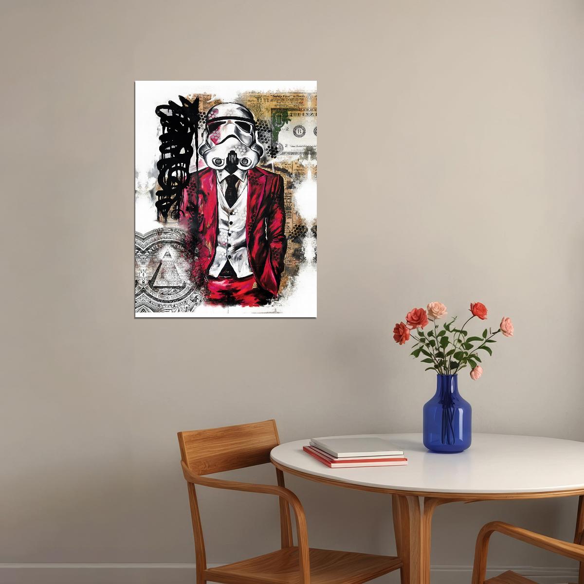 Stormtrooper Pop Art Poster Bold Graffiti Style Modern Urban Star Wars Wall Decor Print