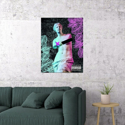 Venus de Milo Graffiti Neon Bust Art Poster Modern Statue Wall Decor Unique Motivational Pop Art Style Swag Wall Print