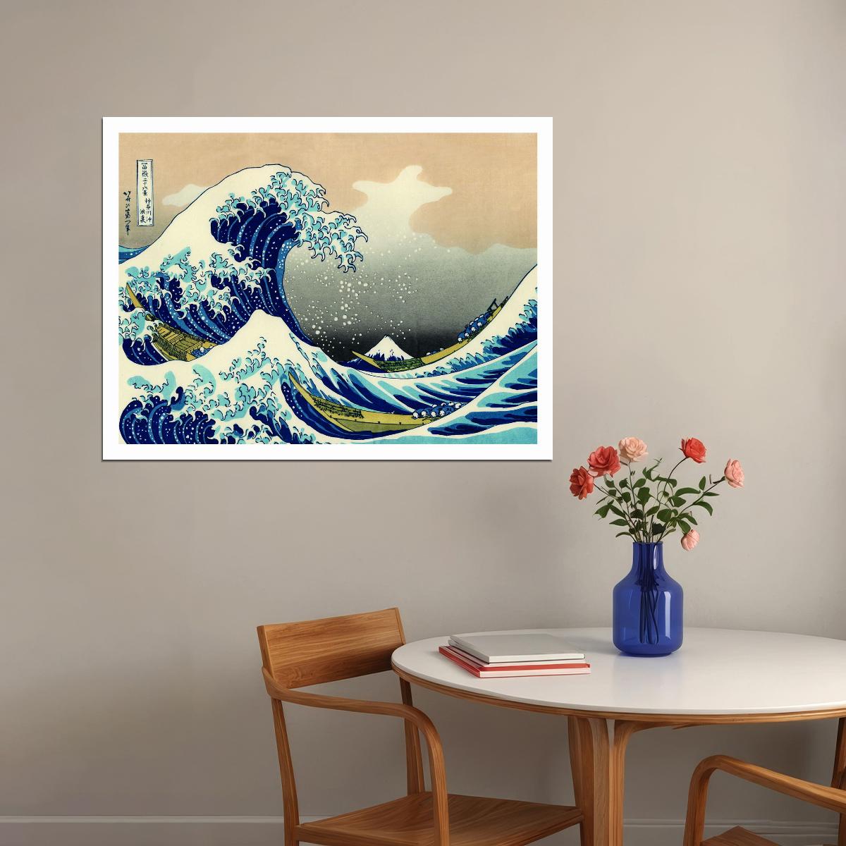 The Great Wave Off Kanagawa Art Poster Japanese Print Wall Decor Traditional Art Wall Print Japanese Art Japanese Aesthetics