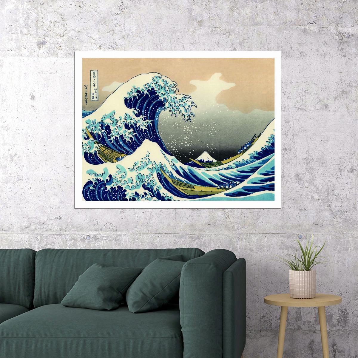 The Great Wave Off Kanagawa Art Poster Japanese Print Wall Decor Traditional Art Wall Print Japanese Art Japanese Aesthetics