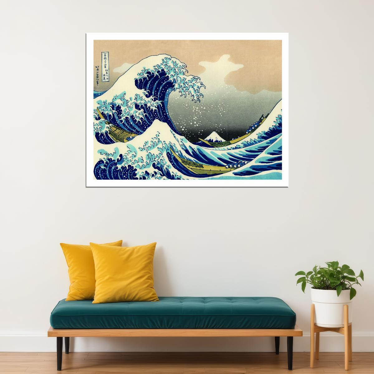 The Great Wave Off Kanagawa Art Poster Japanese Print Wall Decor Traditional Art Wall Print Japanese Art Japanese Aesthetics