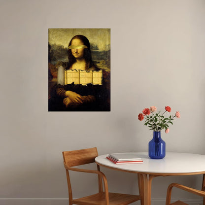 Mona Lisa Deconstructed Art Poster Bold Creative Wall Decor Modern Twist Classic Masterpiece Print