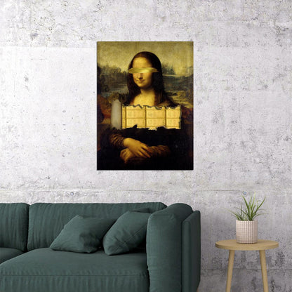 Mona Lisa Deconstructed Art Poster Bold Creative Wall Decor Modern Twist Classic Masterpiece Print