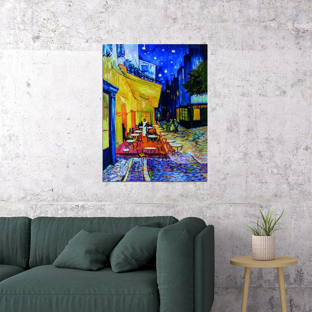 Van Gogh Cafe Terrace Art Poster Timeless Masterpiece Wall Decor Vibrant Colors Classic Art Wall Print