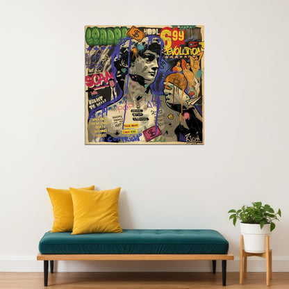 David Sculpture Graffiti Pop Art Poster Modern Michelangelo Tribute Street Art Print