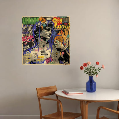 David Sculpture Graffiti Pop Art Poster Modern Michelangelo Tribute Street Art Print