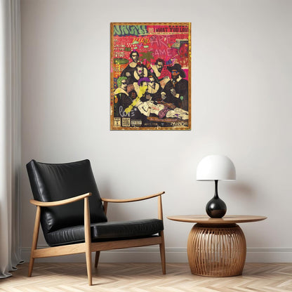 Boy Band Graffiti Pop Art Poster Vintage Magazine Collage Music Group Print