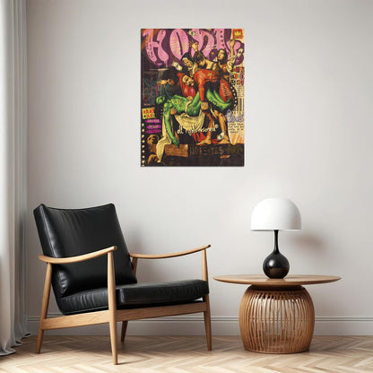 Jesus Graffiti Pop Art Poster Modern Religious Tribute Street Art Inspirational Print