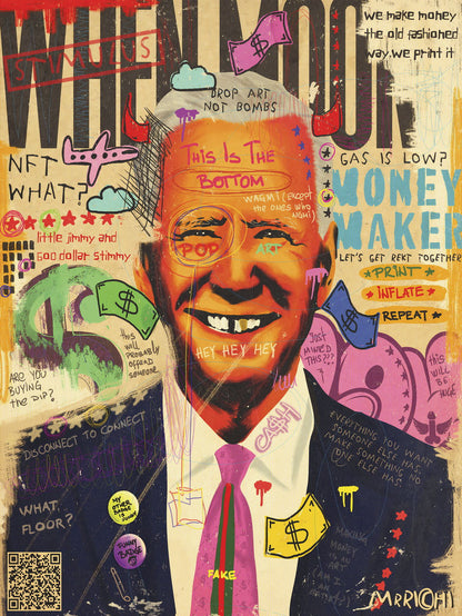 Joe Biden Graffiti Pop Art Poster Modern Political Tribute American President Wall Art Print