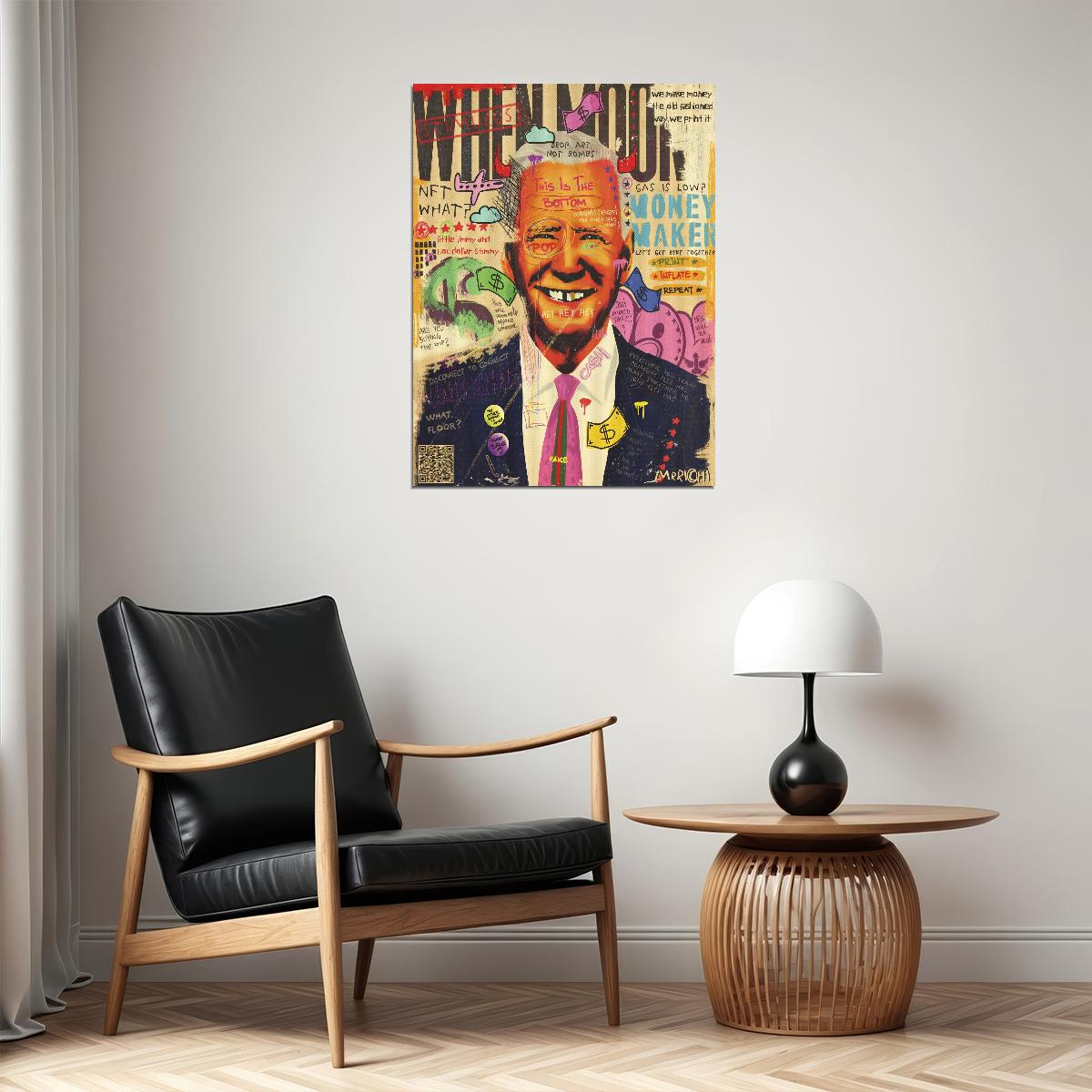 Joe Biden Graffiti Pop Art Poster Modern Political Tribute American President Wall Art Print