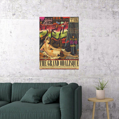 The Grand Odalisque Pop Art Poster Modern Graffiti Classic Art Tribute Street Art Print