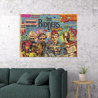 The Bidders Pop Art Poster Graffiti Modern Auction Satire Street Art Print