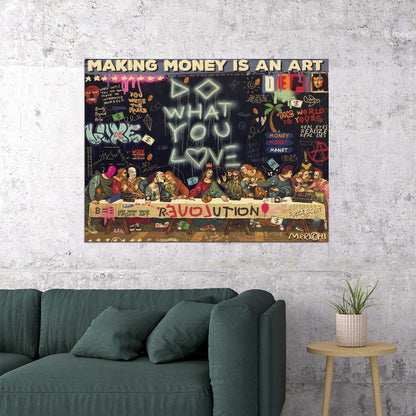 The Last Supper Jesus Pop Art Poster Graffiti Street Art Modern Religious Tribute Print