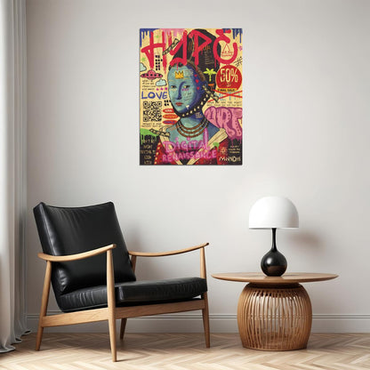 Hope Pop Art Poster Graffiti Street Art Love Symbol Modern Inspirational Print